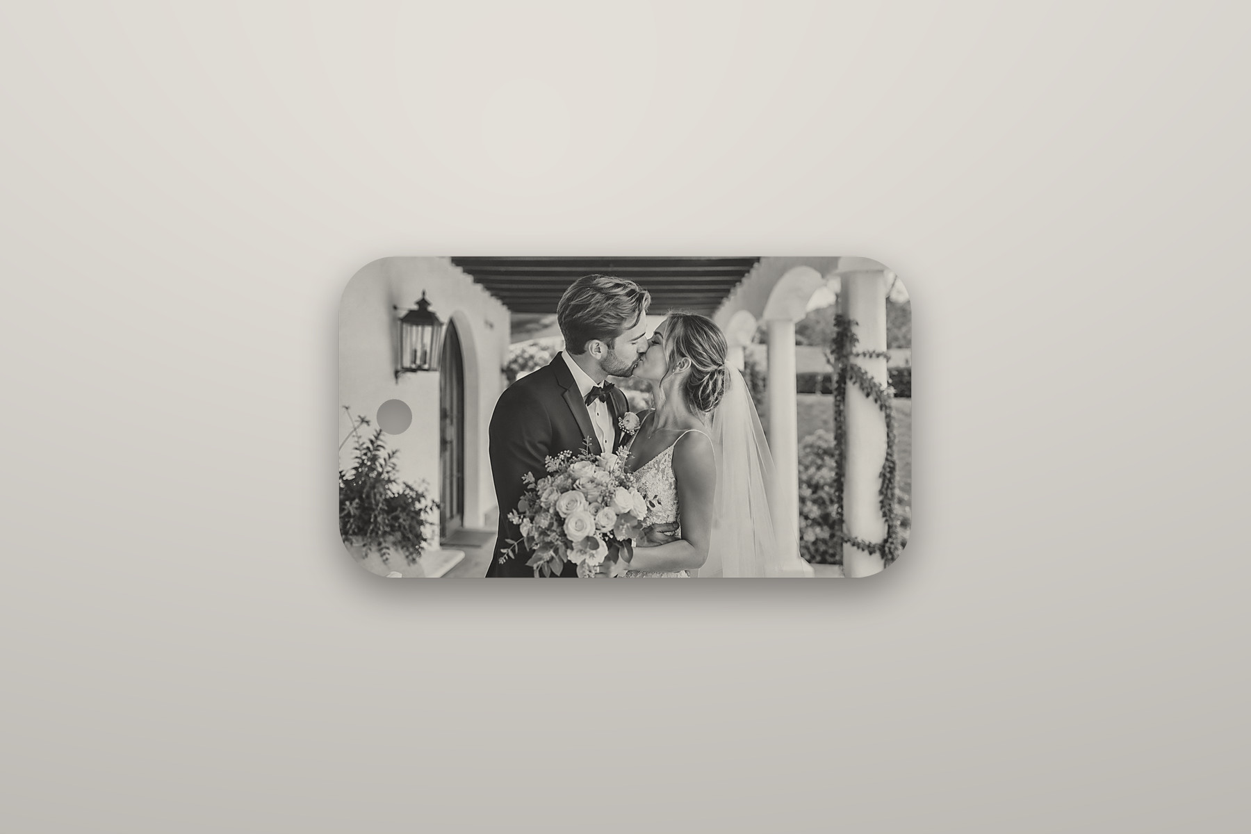 A photograph on the dog tag
